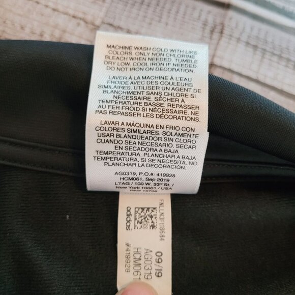 Adidas Black with White Stripe full Zip up Jacket Boys size 7 - Picture 7 of 10